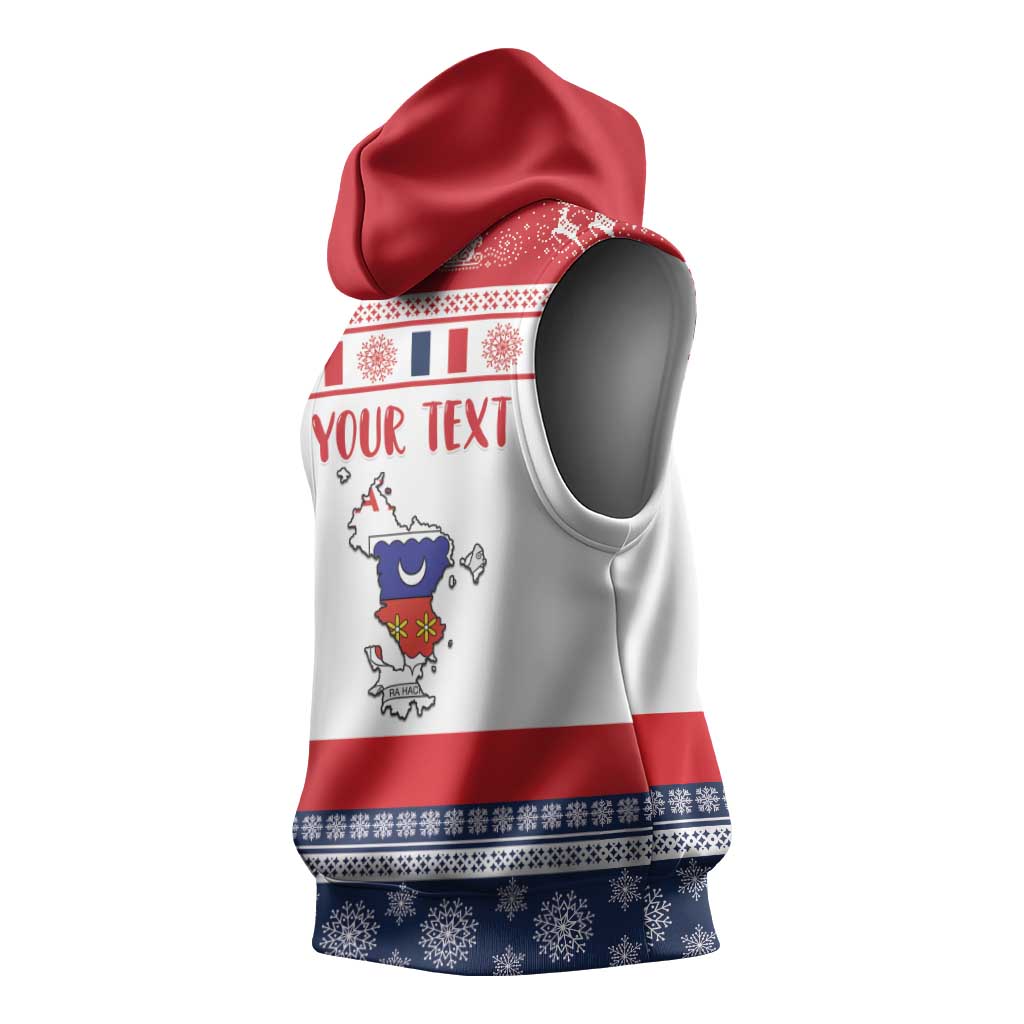 Afro Christmas in Mayotte Personalized Sleeveless Hoodie Joyeux Noel - African Pride