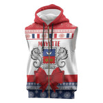 Afro Christmas in Mayotte Personalized Sleeveless Zip Hoodie Joyeux Noel - African Pride