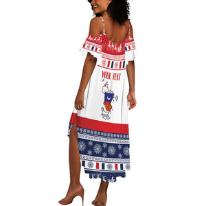 Afro Christmas in Mayotte Personalized Summer Maxi Dress Joyeux Noel - African Pride