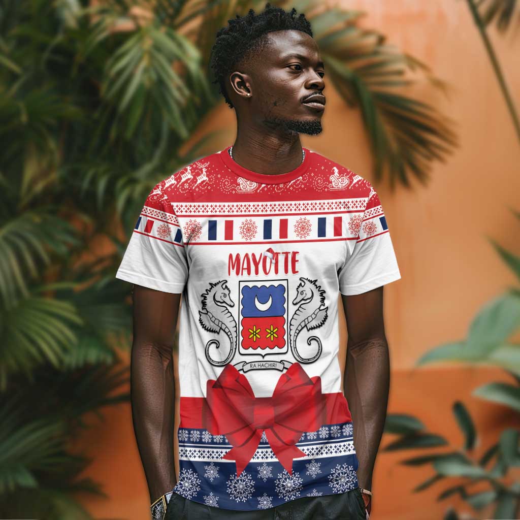 Afro Christmas in Mayotte Personalized T shirt Joyeux Noel - African Pride