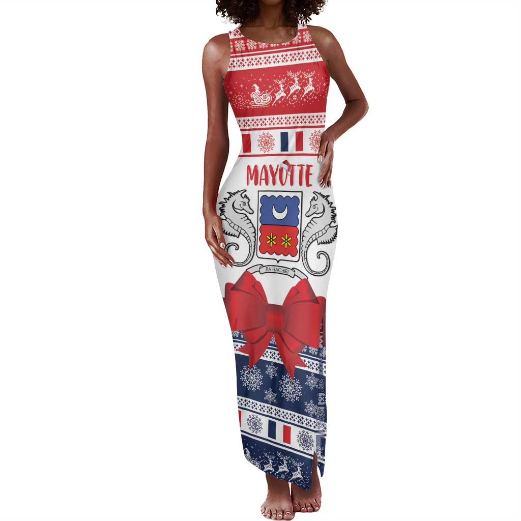 Afro Christmas in Mayotte Personalized Tank Maxi Dress Joyeux Noel - African Pride