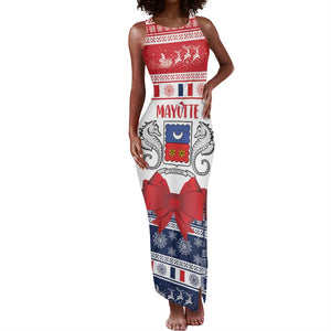 Afro Christmas in Mayotte Personalized Tank Maxi Dress Joyeux Noel - African Pride