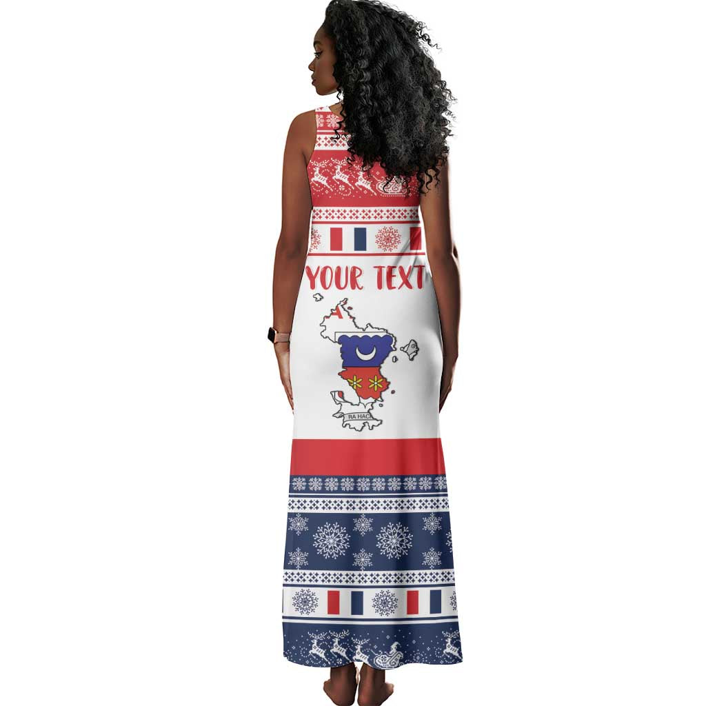Afro Christmas in Mayotte Personalized Tank Maxi Dress Joyeux Noel - African Pride