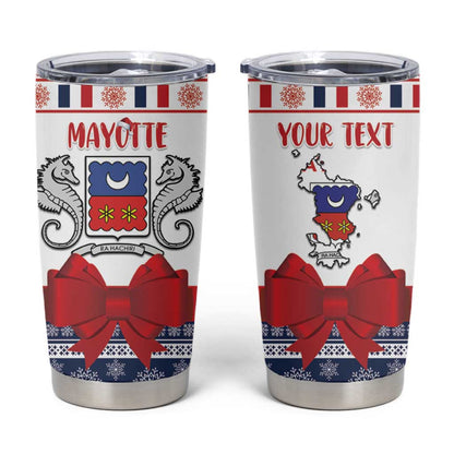 Afro Christmas in Mayotte Personalized Tumbler Cup Joyeux Noel - African Pride
