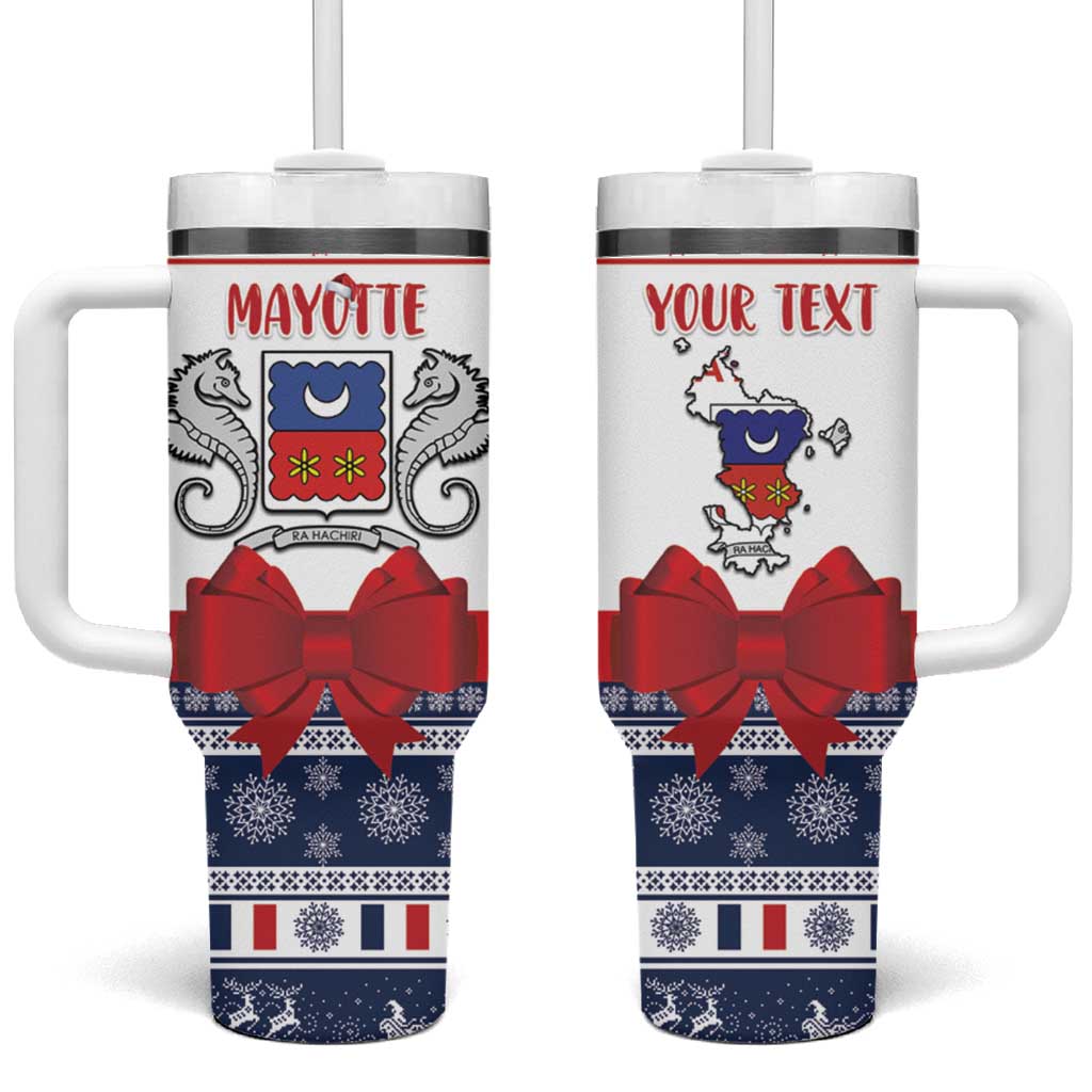 Afro Christmas in Mayotte Personalized Tumbler With Handle Joyeux Noel - African Pride