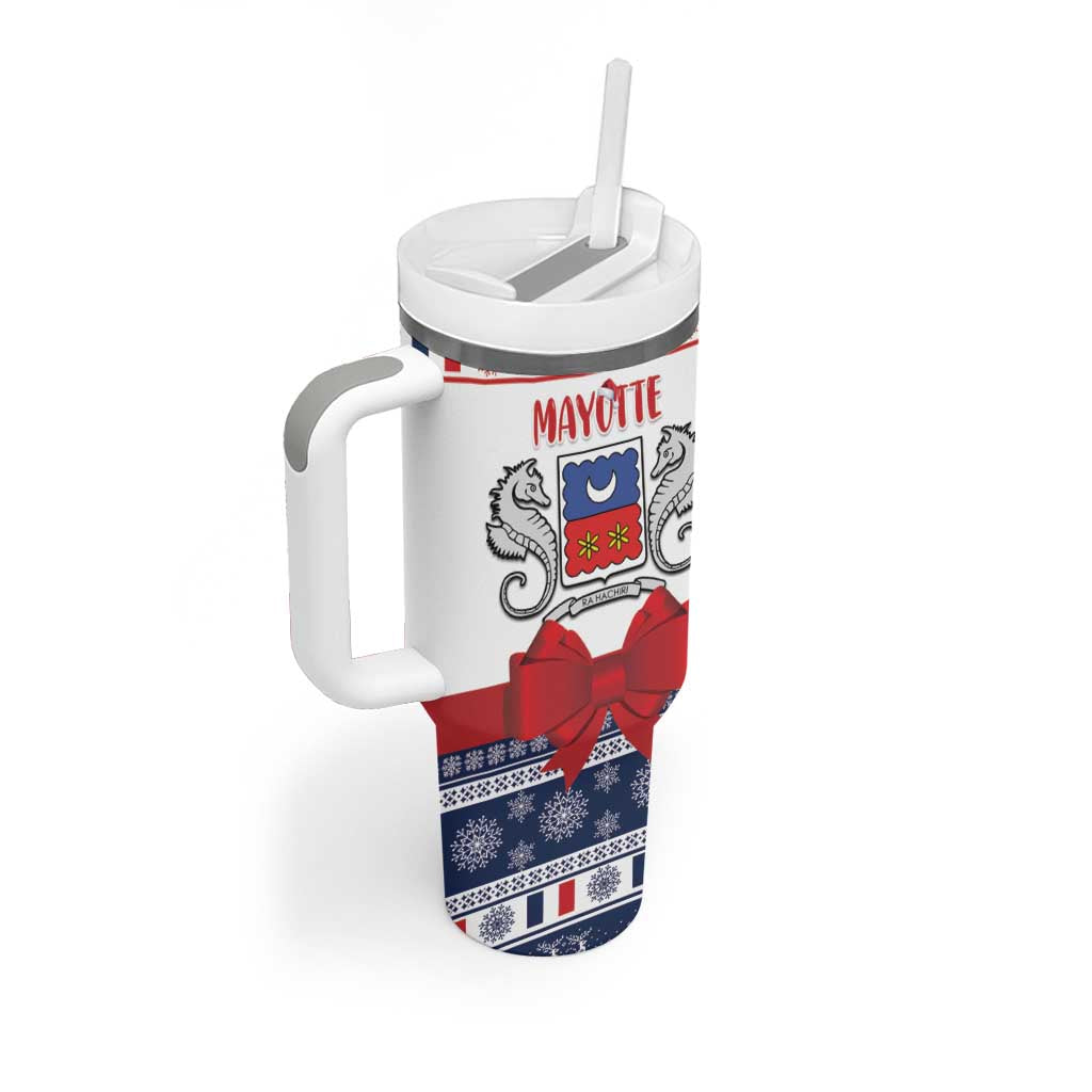 Afro Christmas in Mayotte Personalized Tumbler With Handle Joyeux Noel - African Pride