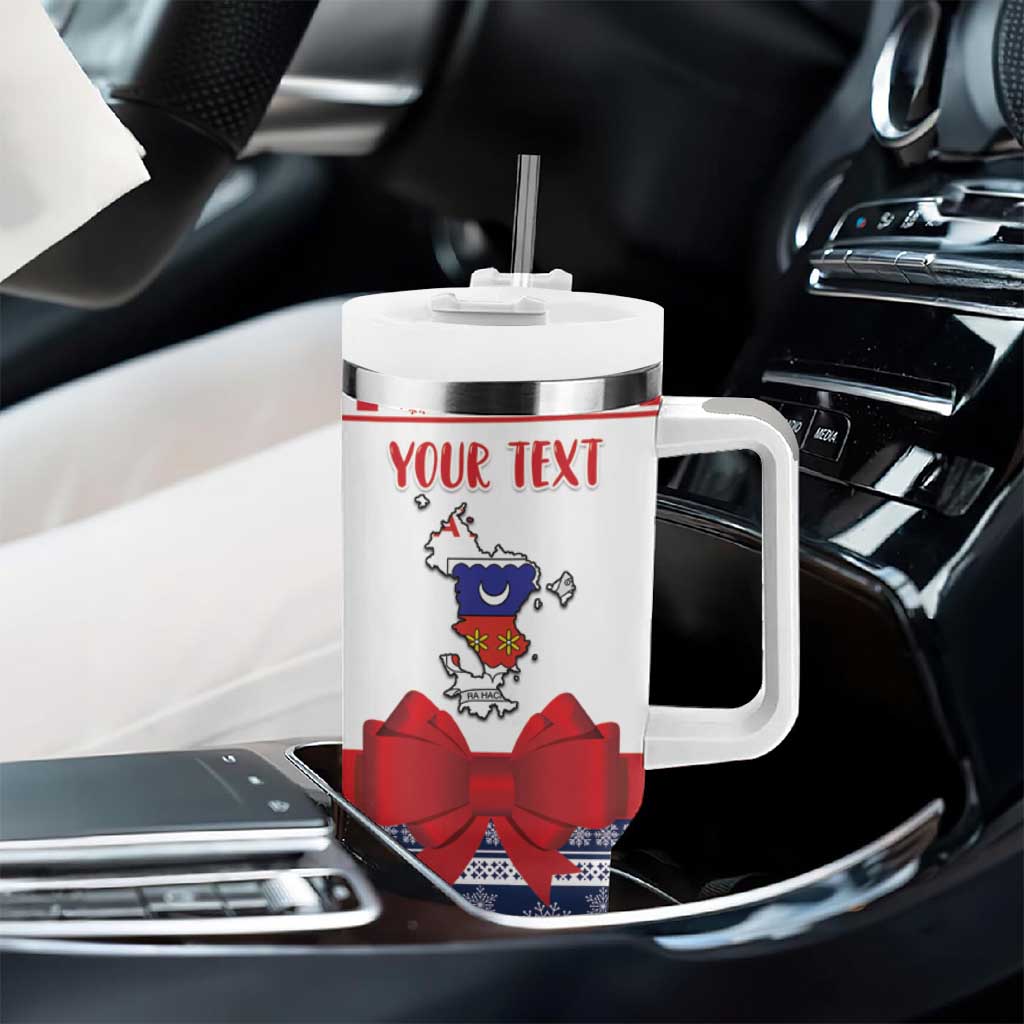 Afro Christmas in Mayotte Personalized Tumbler With Handle Joyeux Noel - African Pride