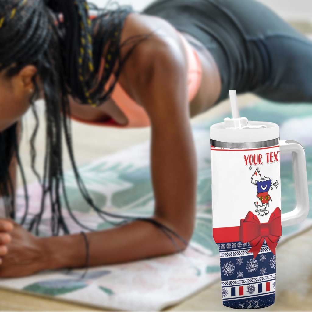 Afro Christmas in Mayotte Personalized Tumbler With Handle Joyeux Noel - African Pride