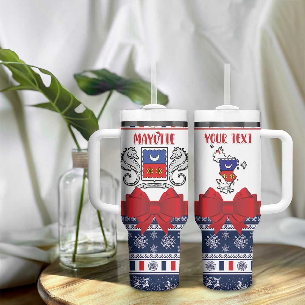 Afro Christmas in Mayotte Personalized Tumbler With Handle Joyeux Noel - African Pride