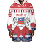 Afro Christmas in Mayotte Personalized Wearable Blanket Hoodie Joyeux Noel - African Pride