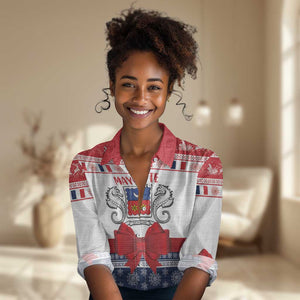 Afro Christmas in Mayotte Personalized Women Casual Shirt Joyeux Noel - African Pride