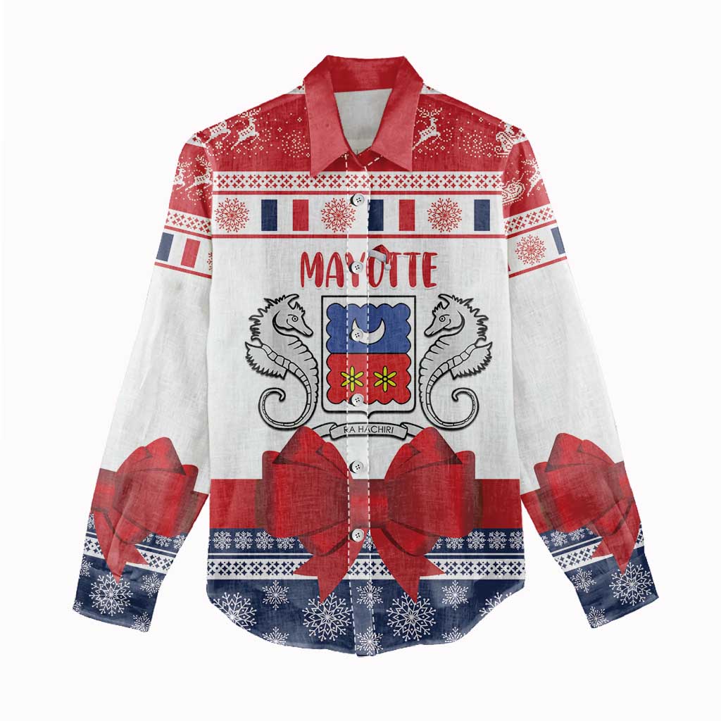 Afro Christmas in Mayotte Personalized Women Casual Shirt Joyeux Noel - African Pride
