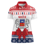 Afro Christmas in Mayotte Personalized Women Polo Shirt Joyeux Noel - African Pride