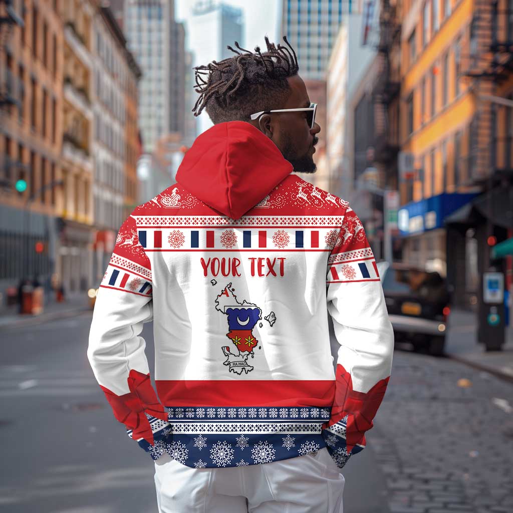 Afro Christmas in Mayotte Personalized Zip Hoodie Joyeux Noel - African Pride