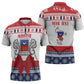 Personalized Mayotte Christmas Zipper Polo Shirt Joyeux Noel