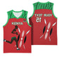 Custom Afro Athletics Kenya Basketball Jersey Kenyan Runner - Maasai Shield - African Pride