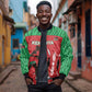 Custom Afro Athletics Kenya Bomber Jacket Kenyan Runner - Maasai Shield