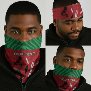 Custom Afro Athletics Kenya Neck Gaiter Kenyan Runner - Maasai Shield LT15