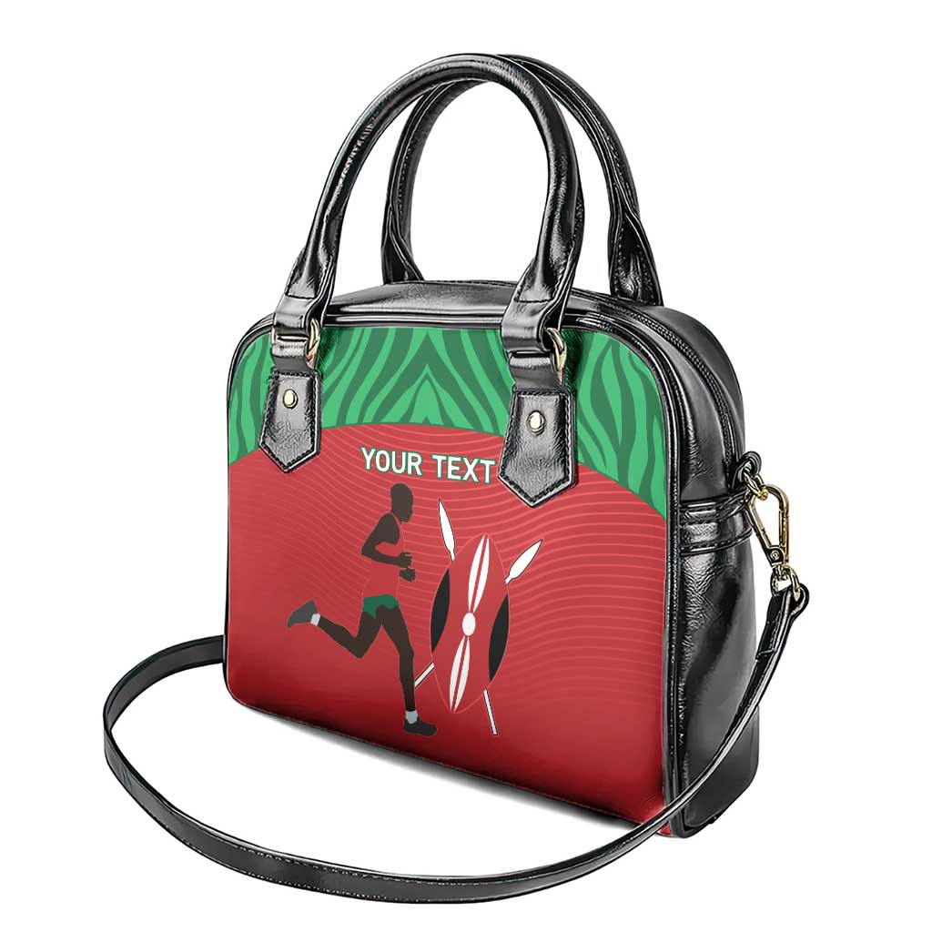 Custom Afro Athletics Kenya Shoulder Handbag Kenyan Runner - Maasai Shield
