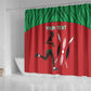 Custom Afro Athletics Kenya Shower Curtain Kenyan Runner - Maasai Shield
