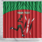 Custom Afro Athletics Kenya Shower Curtain Kenyan Runner - Maasai Shield