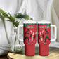 Custom Afro Athletics Kenya Tumbler With Handle Kenyan Runner - Maasai Shield