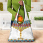 Happy Ethiopian Timkat Grocery Bag Cross Mix Tilet Pattern