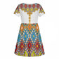 Happy Ethiopian Timkat Kid Short Sleeve Dress Cross Mix Tilet Pattern
