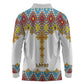 Happy Ethiopian Timkat Long Sleeve Polo Shirt Cross Mix Tilet Pattern