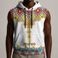 Happy Ethiopian Timkat Sleeveless Zip Hoodie Cross Mix Tilet Pattern - African Pride