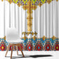 Happy Ethiopian Timkat Window Curtain Cross Mix Tilet Pattern
