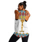 Happy Ethiopian Timkat Women Racerback Tank Cross Mix Tilet Pattern