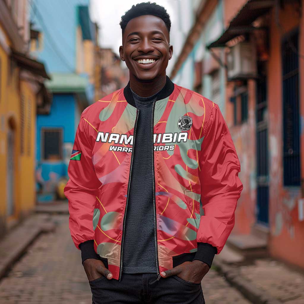 Afro Namibia Football Custom Bomber Jacket Go Namibia Warriors - Sporty Style