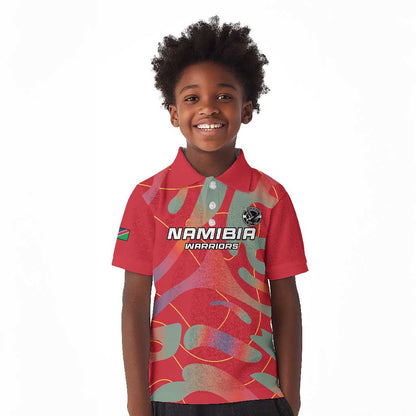 Afro Namibia Football Custom Kid Polo Shirt Go Namibia Warriors - Sporty Style