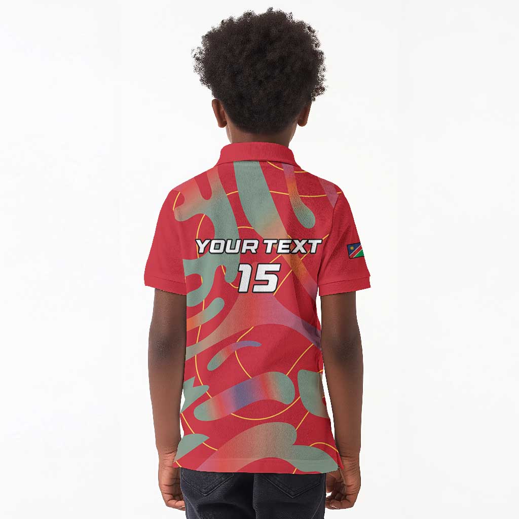 Afro Namibia Football Custom Kid Polo Shirt Go Namibia Warriors - Sporty Style
