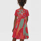 Afro Namibia Football Custom Kid Short Sleeve Dress Go Namibia Warriors - Sporty Style