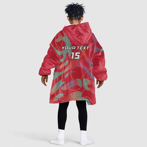 Afro Namibia Football Custom Kid Wearable Blanket Hoodie Go Namibia Warriors - Sporty Style