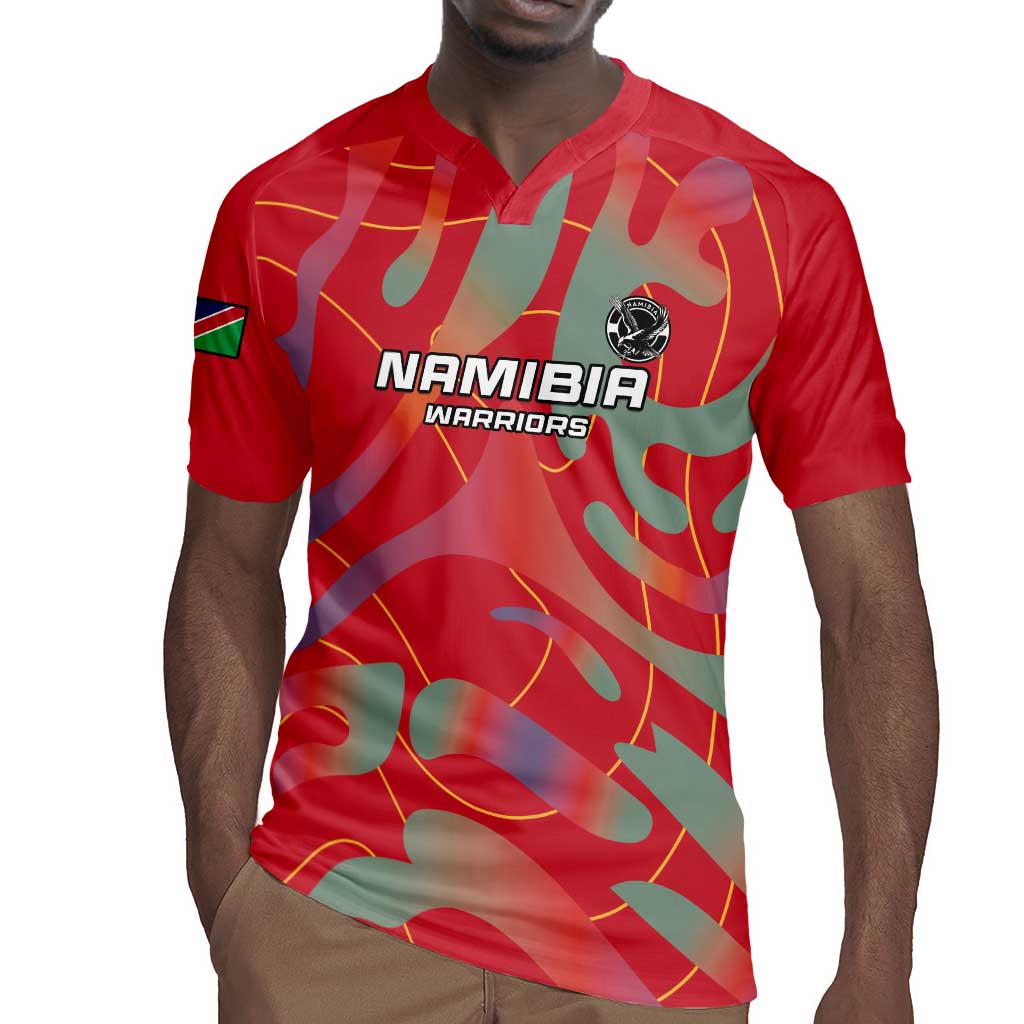 Afro Namibia Football Custom Rugby Jersey Go Namibia Warriors - Sporty Style