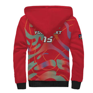 Afro Namibia Football Custom Sherpa Hoodie Go Namibia Warriors - Sporty Style