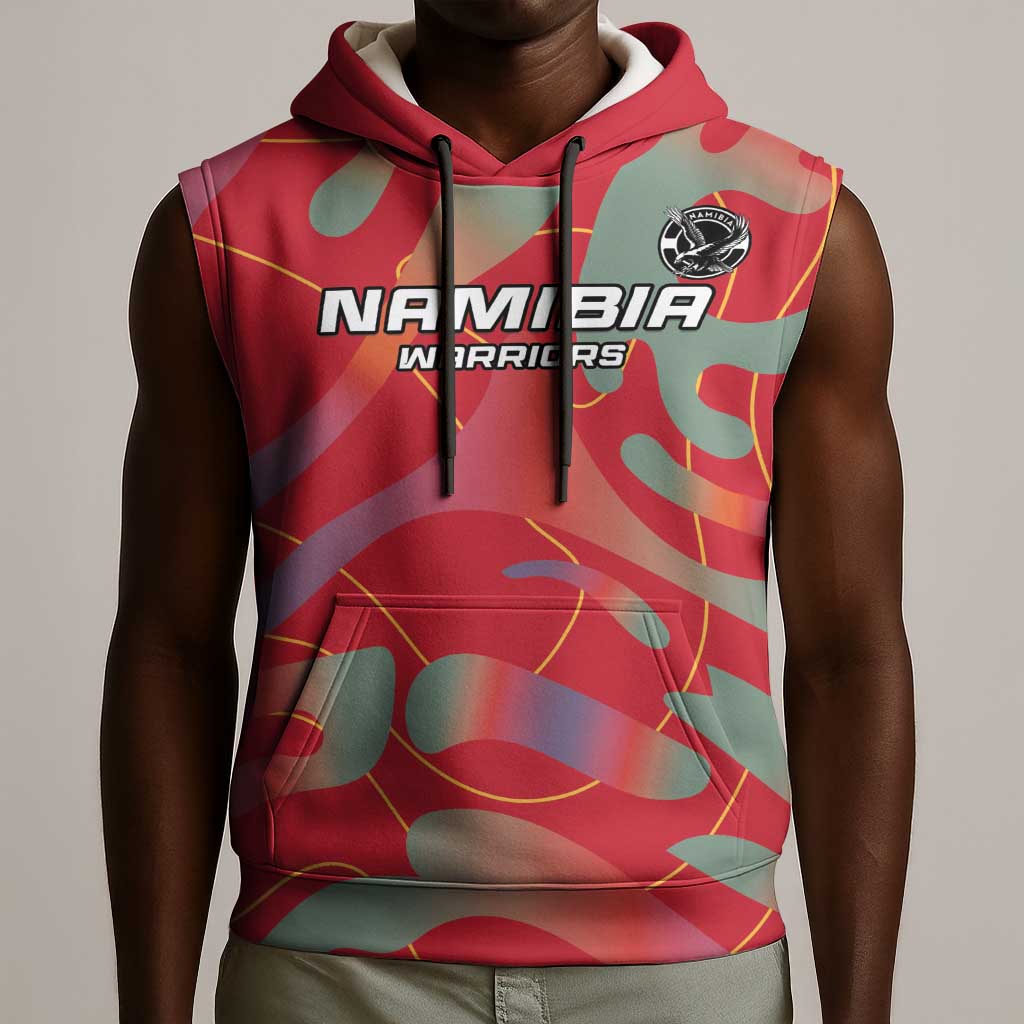Afro Namibia Football Custom Sleeveless Hoodie Go Namibia Warriors - Sporty Style - African Pride