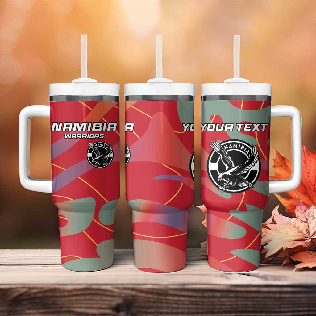 Afro Namibia Football Custom Tumbler With Handle Go Namibia Warriors - Sporty Style