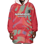 Afro Namibia Football Custom Wearable Blanket Hoodie Go Namibia Warriors - Sporty Style