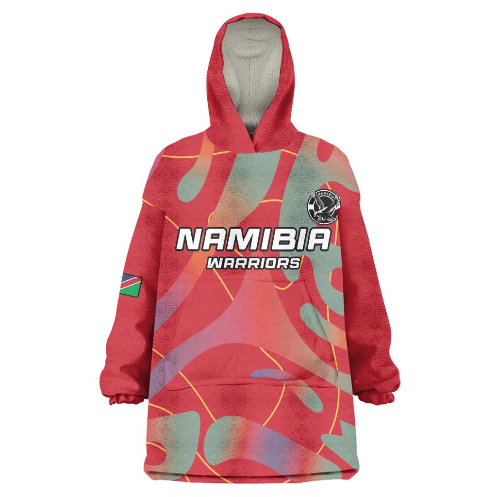 Afro Namibia Football Custom Wearable Blanket Hoodie Go Namibia Warriors - Sporty Style