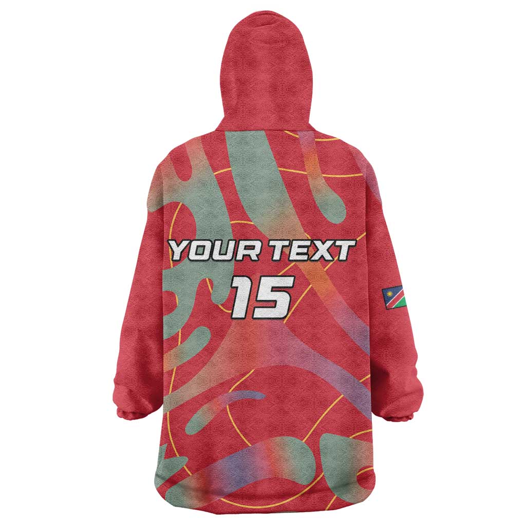 Afro Namibia Football Custom Wearable Blanket Hoodie Go Namibia Warriors - Sporty Style