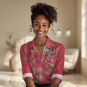 Afro Namibia Football Custom Women Casual Shirt Go Namibia Warriors - Sporty Style LT15