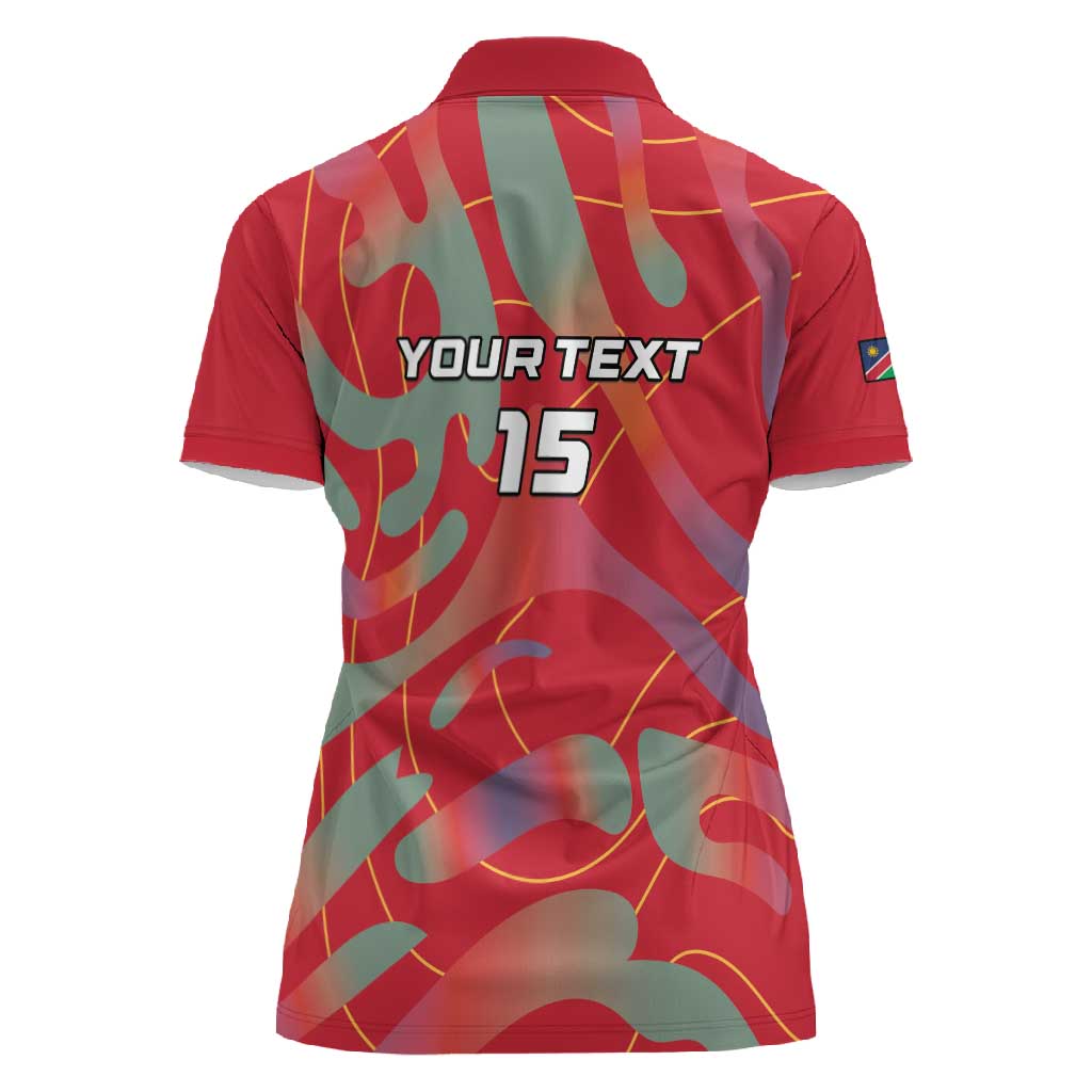 Afro Namibia Football Custom Women Polo Shirt Go Namibia Warriors - Sporty Style