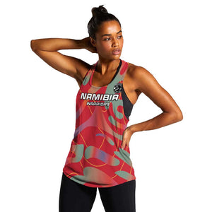 Afro Namibia Football Custom Women Racerback Tank Go Namibia Warriors - Sporty Style