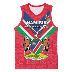Personalised Namibia Basketball Jersey Coat Of Arms With Flag Map - Happy Independence Day - African Pride