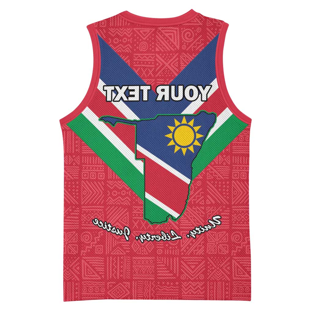 Personalised Namibia Basketball Jersey Coat Of Arms With Flag Map - Happy Independence Day - African Pride