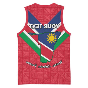 Personalised Namibia Basketball Jersey Coat Of Arms With Flag Map - Happy Independence Day - African Pride